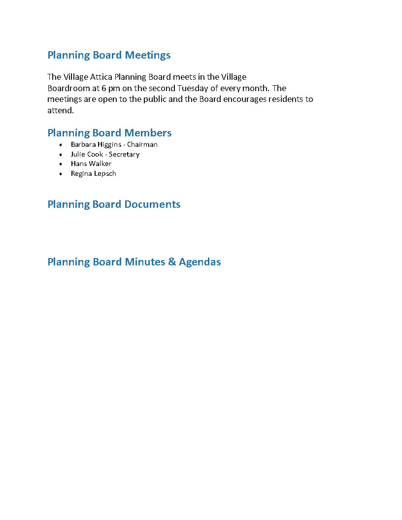 Planning Board
